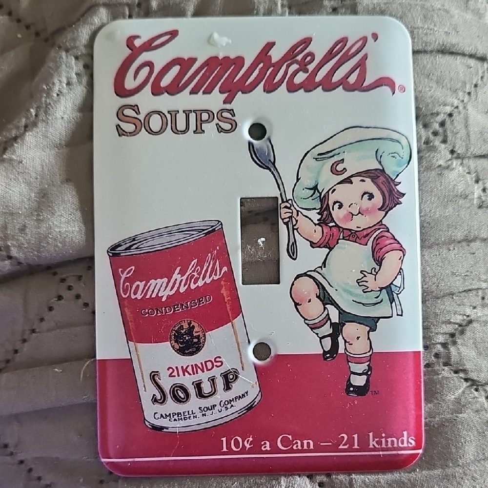 Campbell's Soups Vintage Light Switch Cover - Red and White